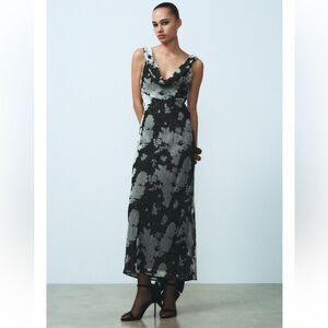 Zara long velvet dress